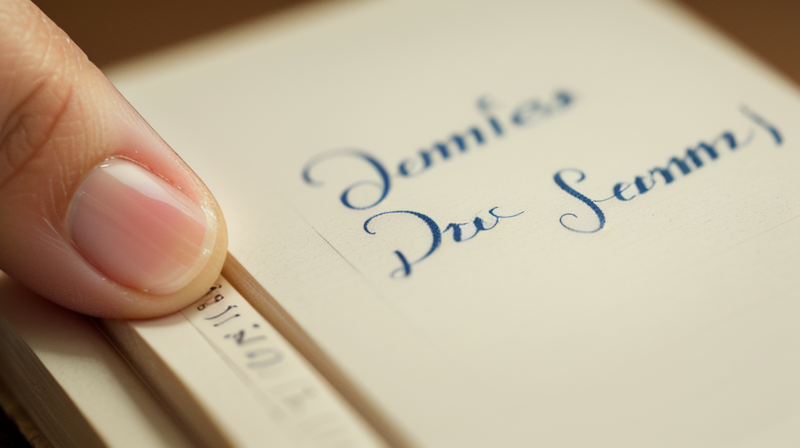 Baby name written in elegant calligraphy