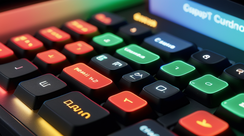 Close-up of keyboard with username login screen